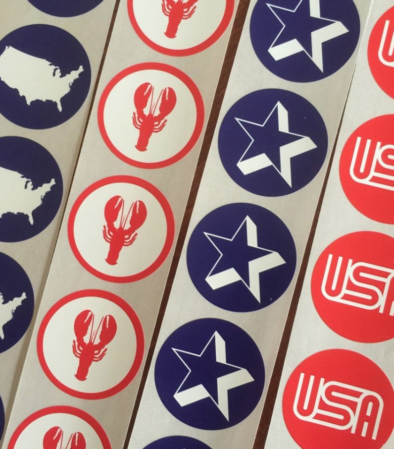 EarthFirstPLA Certified Compostable Stickers for USA World Expo