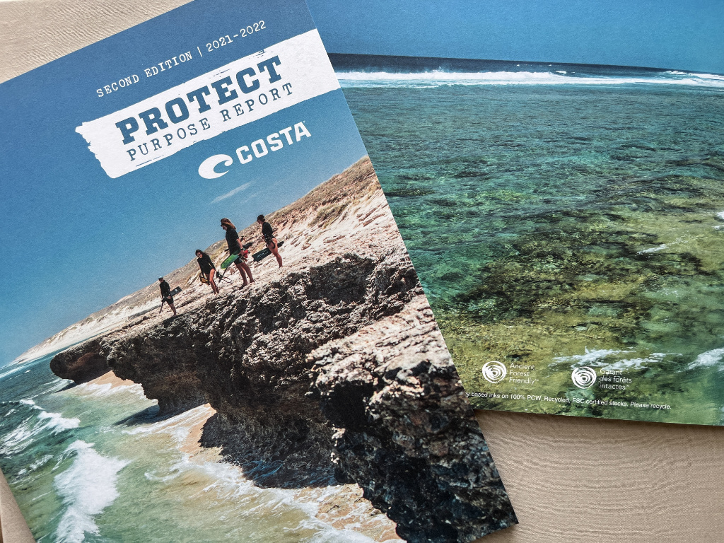 Recycled paper brochures and maps